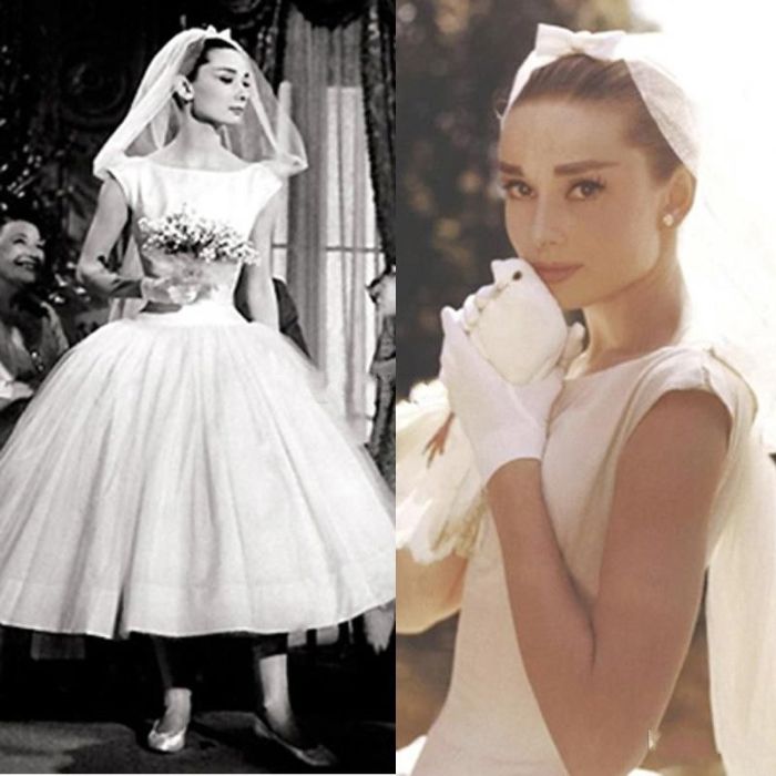 Audrey hepburn style wedding dress